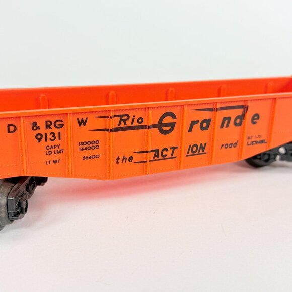 Lionel Rio Grande D&RG 9131 Orange Gondola Railroad Train Car Vintage - Picture 2 of 8